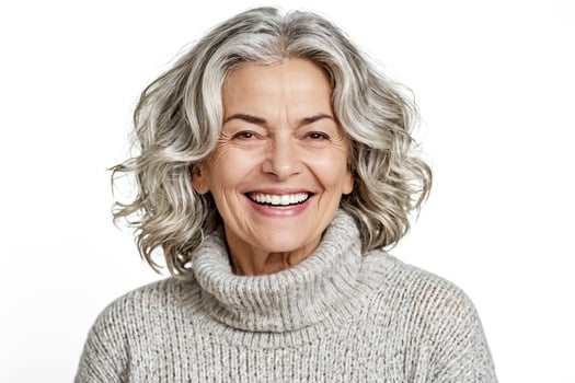 Portrait of a beautiful senior woman smiling photo