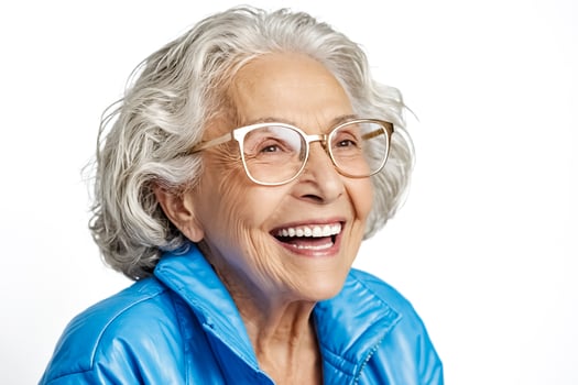 Portrait of a happy senior woman smiling photo
