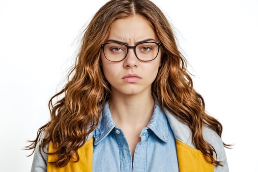 Young Woman with Disappointed Expression photo
