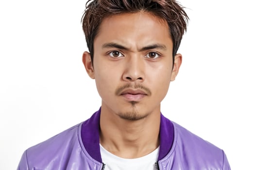 Young Man with Serious Expression photo