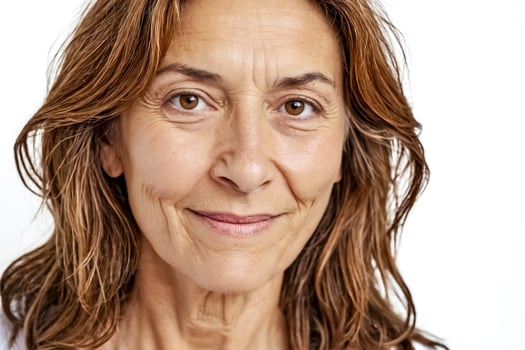 Portrait of a mature woman smiling softly photo