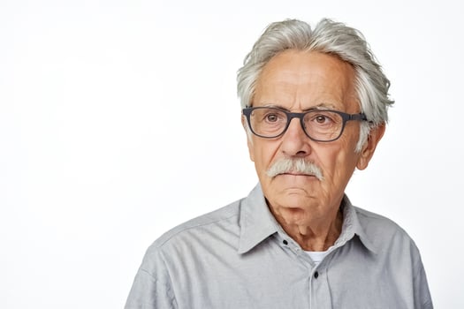 Portrait of a thoughtful senior man photo