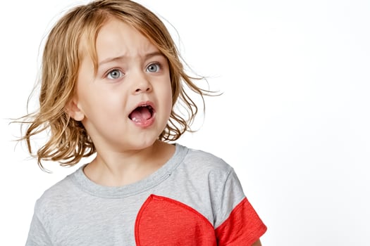 Portrait of a Surprised Little Girl photo