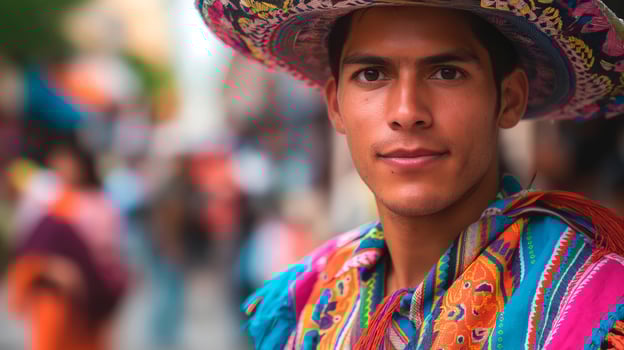 Portrait of latin man for Hispanic Heritage Month. photo