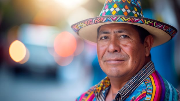 Portrait of mature latin man for Hispanic Heritage Month. photo