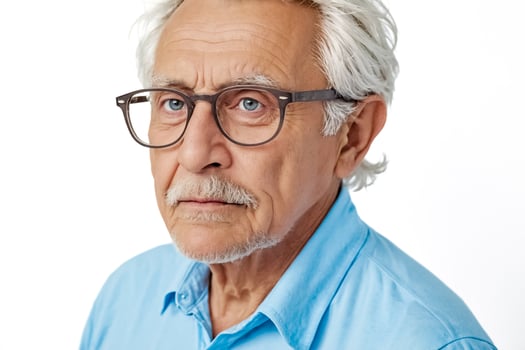 Portrait of a thoughtful senior man photo