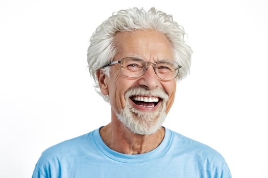 Portrait of a happy senior man photo