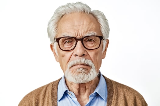 Portrait of a Senior Man with a Serious Expression photo