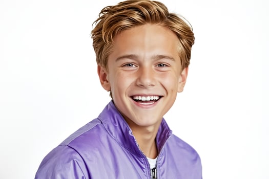 Portrait of a Happy Young Boy photo