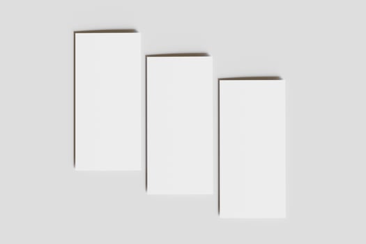 DL Bifold white color and realistic render on white background photo