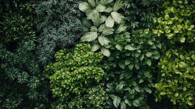 A Diverse Collection of Green Foliage Displaying Various Leaf Shapes and Textures in a Natural Setting During Daylight Hours photo