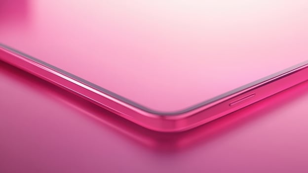 Close-Up View of a Glossy Pink Smartphone on a Smooth Pink Surface During Daylight photo