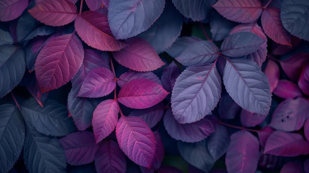 Vibrant Purple Leaves Captured In Natural Setting During Daylight photo