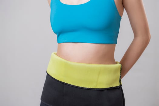 Close Up View Of Model Flat Belly photo