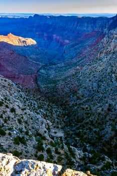 Scenic view of the grand canyon bathed in vibrant sunset colors, Grand Canyon national park, Arizona, USA photo