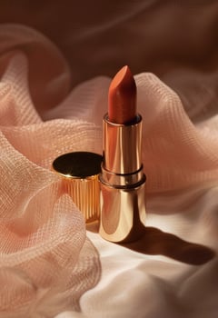 Close Up of Lipstick on Cloth photo