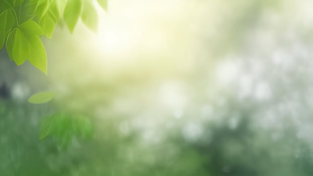 green leaves on a blurred background photo