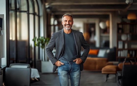 Mature man in casual wear photo