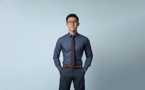 Confident man in formal attire photo