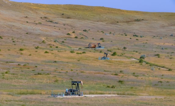 Oil production on the Kazantip plateau in eastern Crimea photo