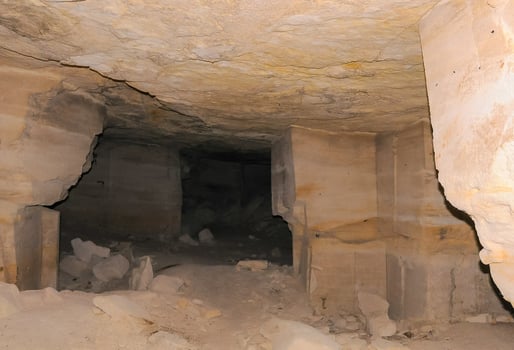 Catacombs of the Eastern Crimea, home to colonies of bats photo