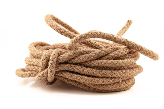 Braided jute rope photo