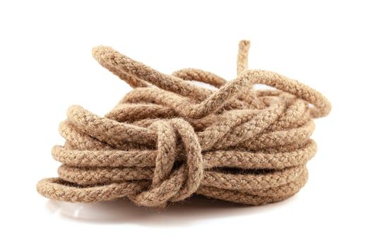 Braided jute rope photo