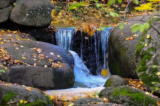 Waterfall in Sofievsky Park, Uman, Ukraine photo