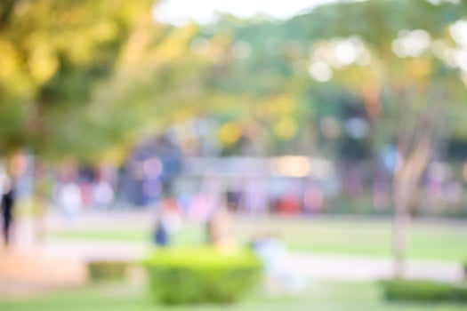 Green city park garden blur bokeh background photo