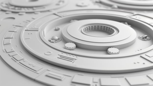 Close Up of Circular Object on Table photo
