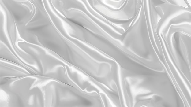 Close Up View of White Satin Material photo