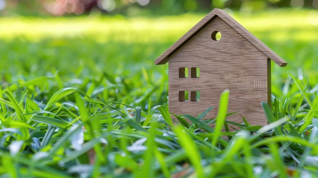 Small Wooden House Surrounded by Grass photo