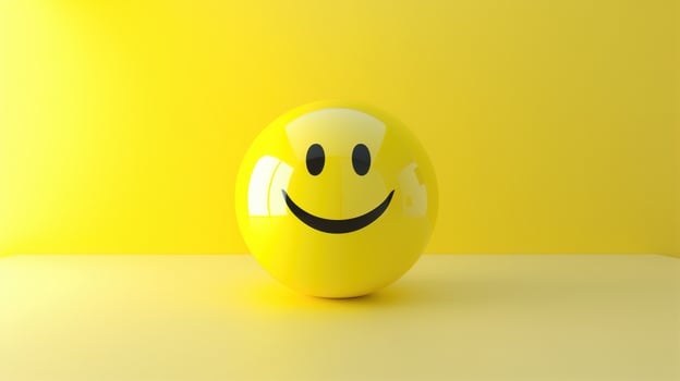 Smiley Emoji Face Yellow Ball photo