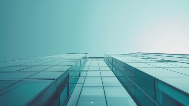 Modern Building Interior With Geometric Shapes photo