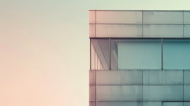 Modern Building Interior With Geometric Shapes photo