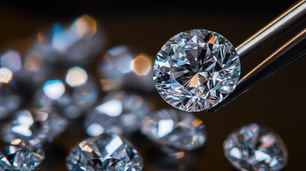 Beautifully cut loose diamonds photo