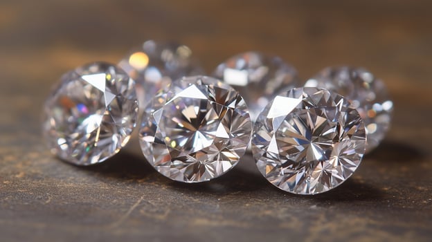 Beautifully cut loose diamonds photo