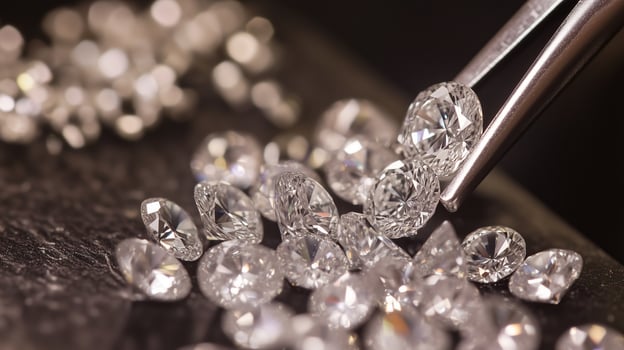 Beautifully cut loose diamonds photo