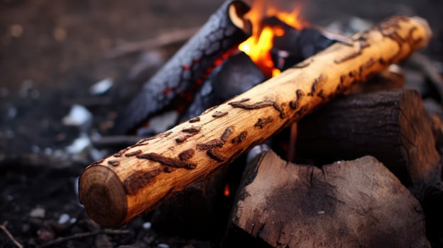 charred wooden stick photo