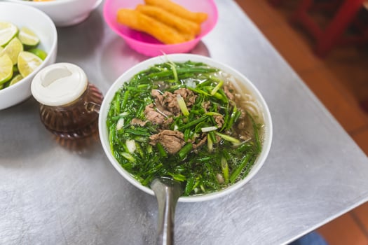 pho bo soup with beef, Pho bo Vietnamese food, rice noodle soup with sliced beef. Vietnamese fresh rice noodle soup with beef. Vietnam's national dish photo