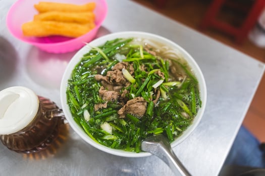 pho bo soup with beef, Pho bo Vietnamese food, rice noodle soup with sliced beef. Vietnamese fresh rice noodle soup with beef. Vietnam's national dish photo