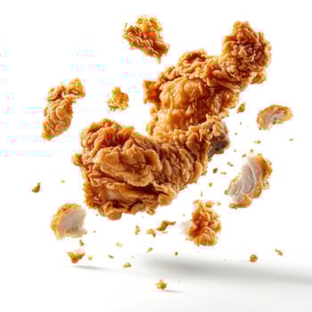 a bunch of food that is flying in the air photo