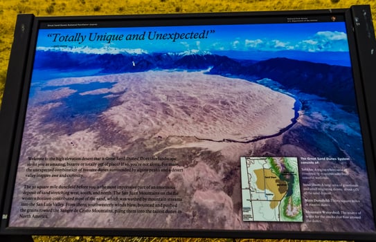 COLORADO, USA - MAY 06, 2018 - information sign Totally Unique and Unexpected, COLORADO, US photo