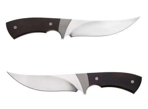 Hunting knife isolated on white photo
