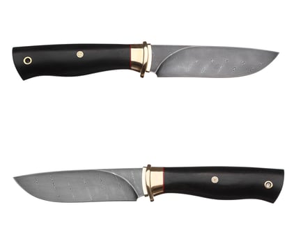 Hunting knife isolated on white photo