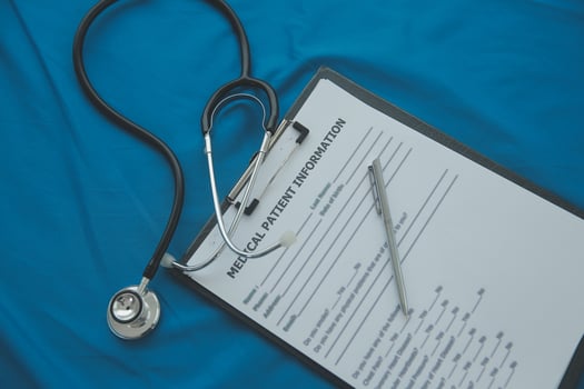 In a hospital setting, the presence of a doctor's physician book and stethoscope carries with it an air of professionalism and dedication to patient care. photo