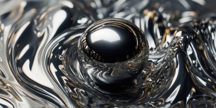 Liquid metal morphing into abstract shapes, metallic, fluid dynamics, futuristic. photo