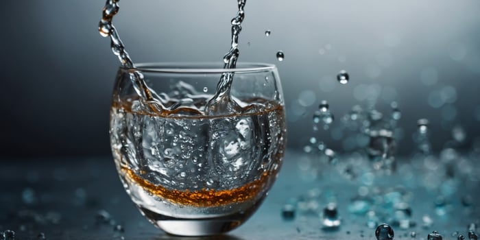 Small beads of condensation dot the label evidence of the chilled temperature and promising a refreshing and crisp first sip. photo