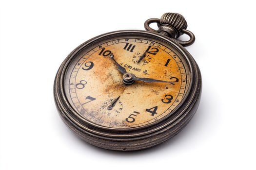 Old aged pocket watch showing the passing of time photo