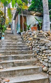 Simple stairs Steps outside in Puerto Escondido Mexico. photo
